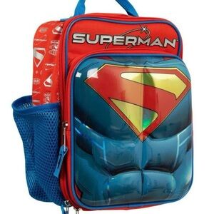 Superman insulated lunch bag with Blue and Red Design